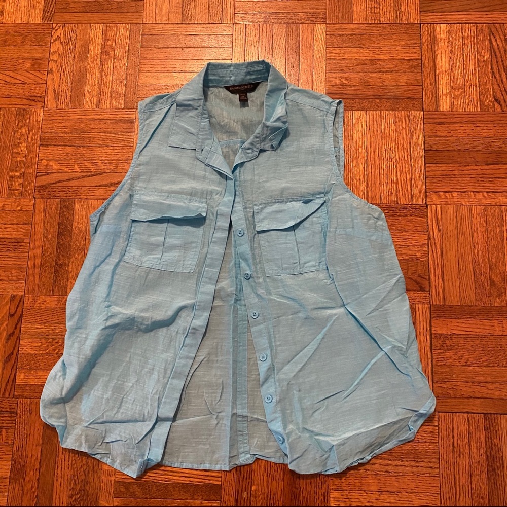 Banana Republic cotton silk button up